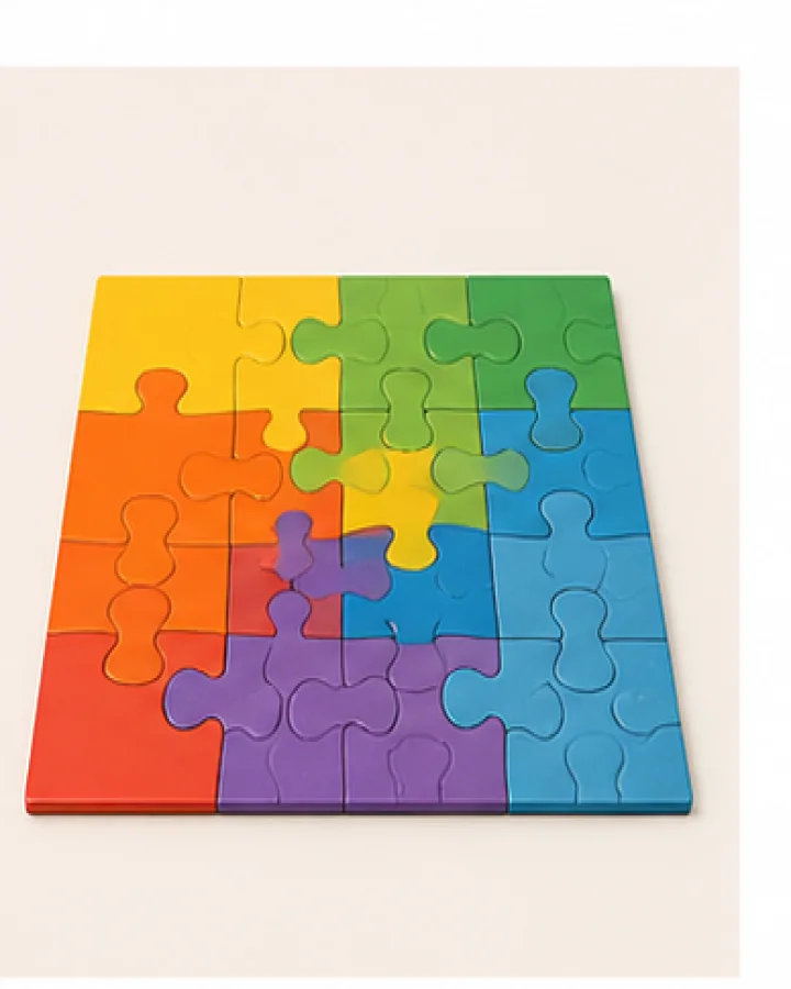 Puzzle colorat