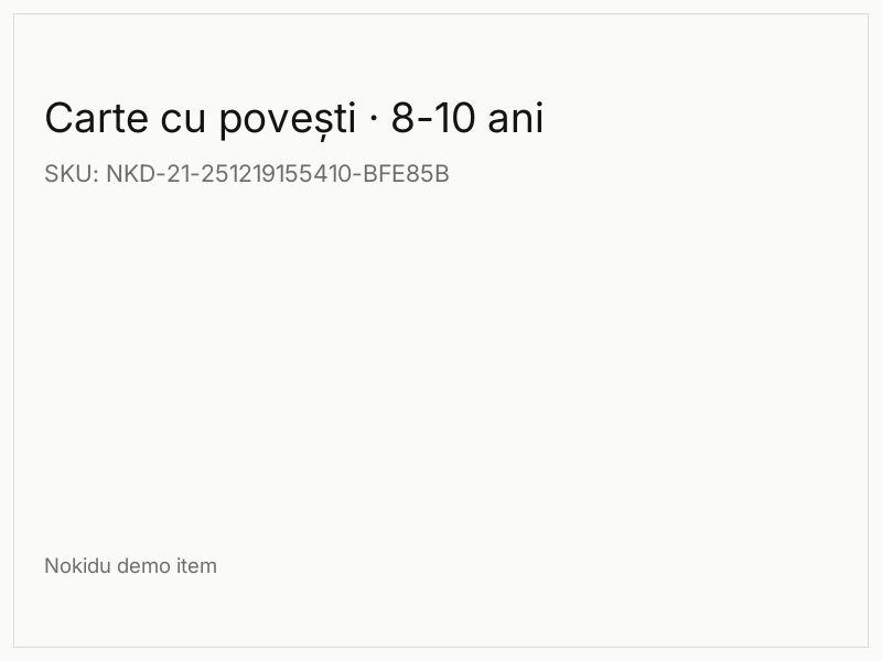 Carte cu povești · 8-10 ani