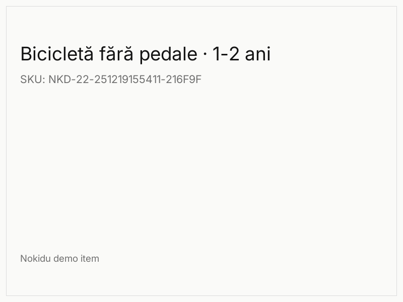 Bicicletă fără pedale · 1-2 ani