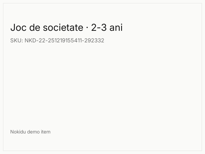 Joc de societate · 2-3 ani
