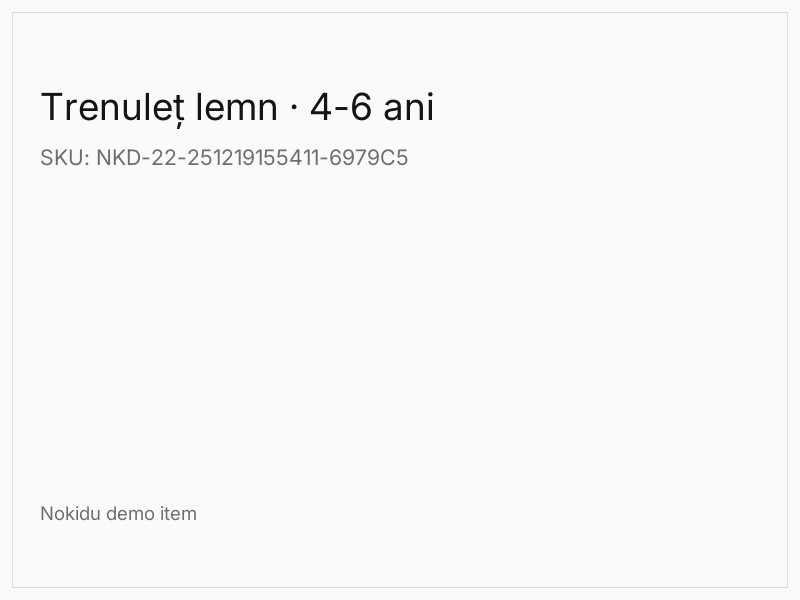 Trenuleț lemn · 4-6 ani