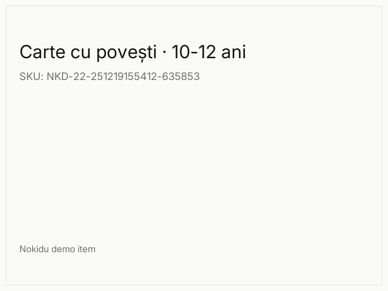 Carte cu povești · 10-12 ani