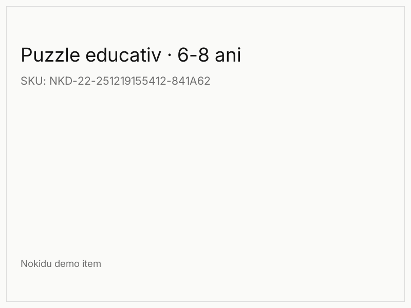 Puzzle educativ · 6-8 ani